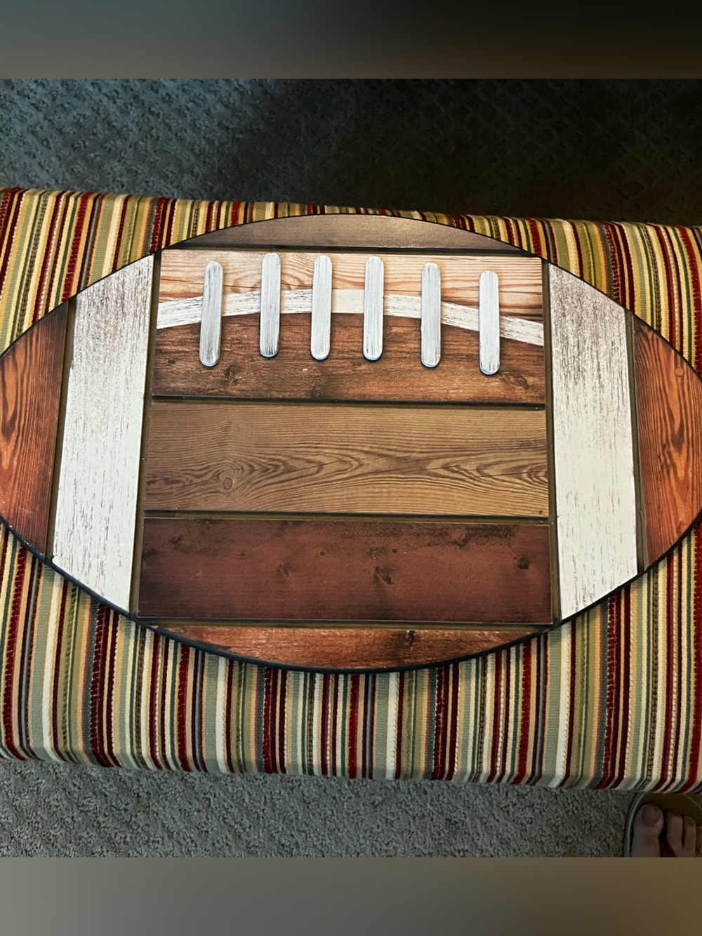 Open Road Brands Matte wooden plank football wall plaque